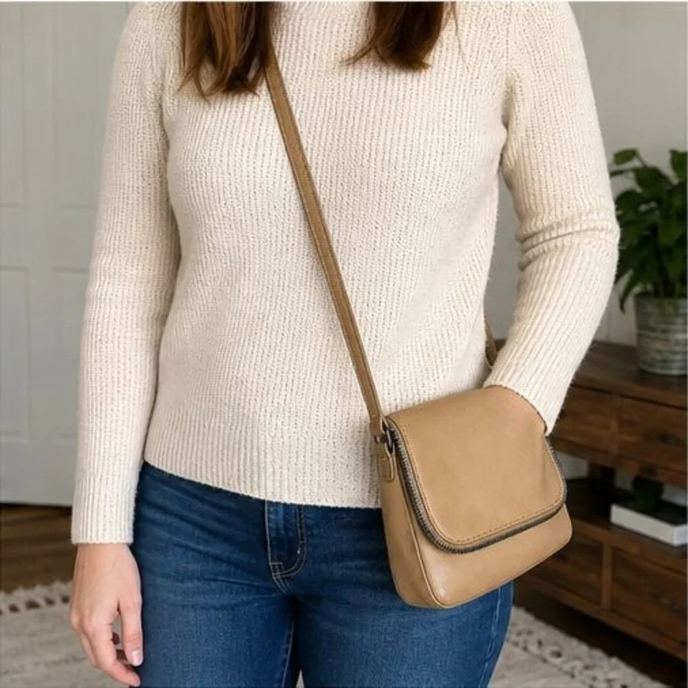 Brown Nylon Crossbody Bag